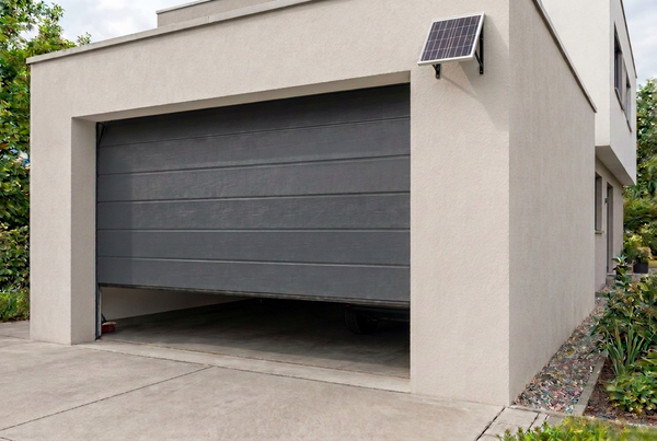 Garage con pannello solare, senza lampeggiante